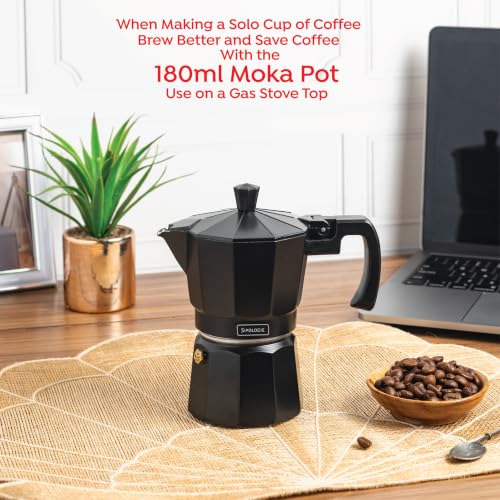 Image 3 of Sipologie Roma Moka Pot Espresso Maker, 180ml