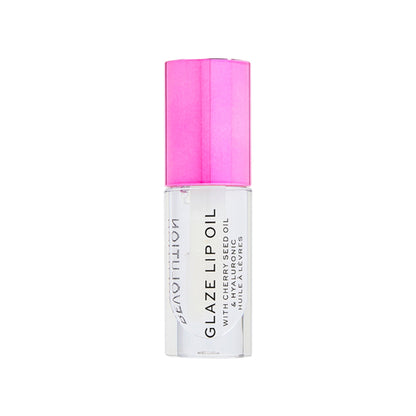 Image 2 of Makeup Revolution Glaze Lip Oil Intense Nourishment With Hyaluronic Acid Vitamin E - Lust Clear
