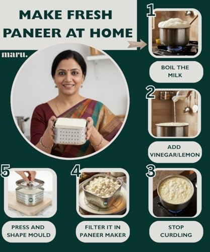 Image 5 of MARU Steel Paneer Maker Box 600ml