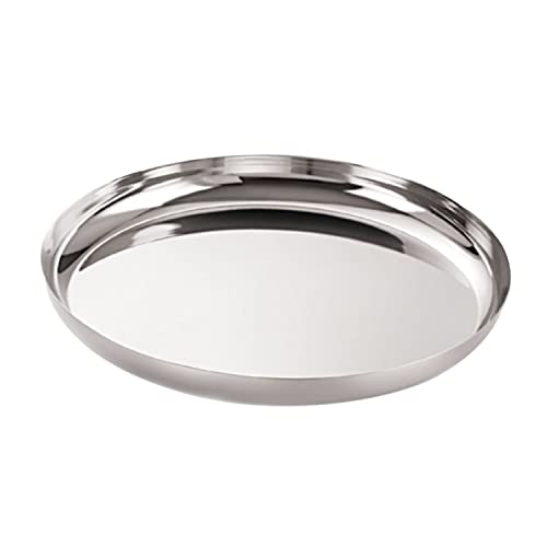 Image 1 of Default Title for the product neelam Stainless Steel 9, 18 Gauge J.K Khumcha Thali, 20.5 cm