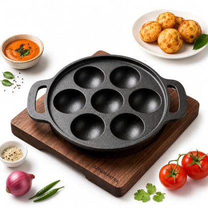 Image 1 of 7 Pit for the product PANATARA Cast Iron Paniyaram Pan