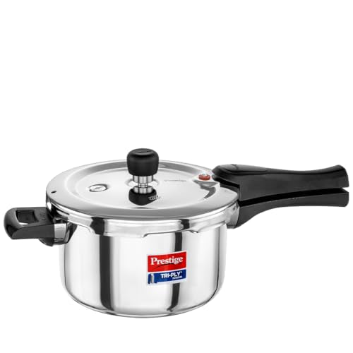 Image 1 of Default Title for the product Prestige 3 Litre TRIPLY Svachh Outer Lid Pressure Cooker