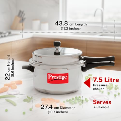 Image 4 of Prestige 7.5 Litres Popular Outer Lid Aluminium Pressure Cooker