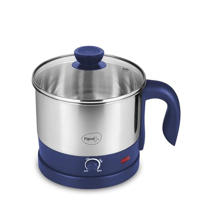 Image 1 of Default Title for the product Pigeon Kessel Multipurpose Kettle 1.5 litres with Stainless Steel Body, used for boiling Water and milk, Tea, Coffee, Oats, Noodles, Soup etc 600 Watt (Blue)
