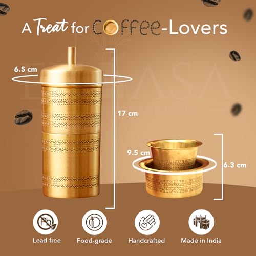 Image 5 of Ekhasa Suvrasa 100% Pure Brass Filter Coffee Maker for Home & Office