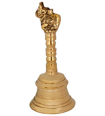Image 1 of 5 Inch for the product Uapan 5 Inch Brass Puja Nandi Bell