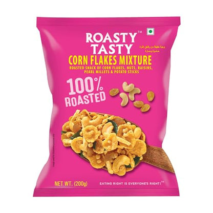 Image 1 of 200 g (Pack of 1) for the product Roasty Tasty Cornflakes Mixture Roasted Namkeen 200g