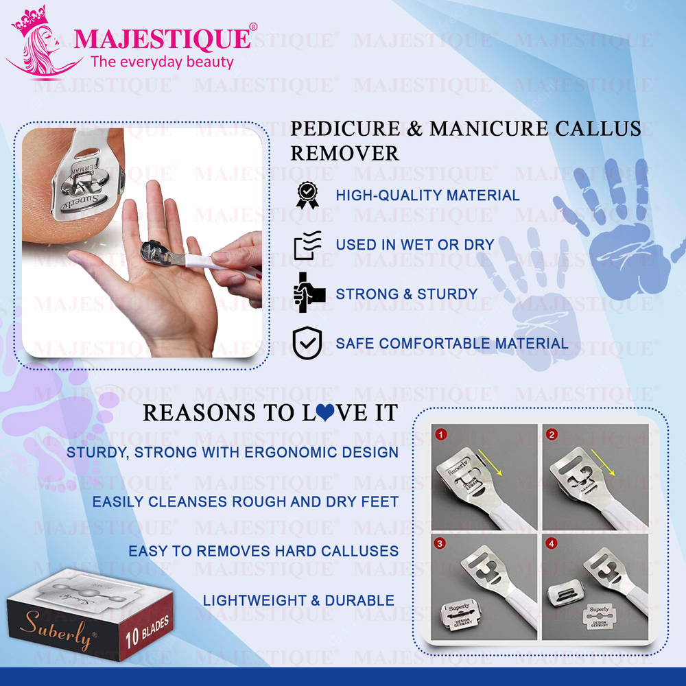 Image 4 of Majestique Corn Cutter Callus Remover For Foot With 10 Blades