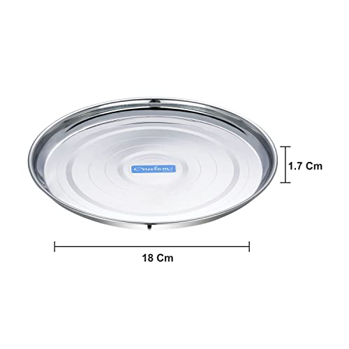 Image 4 of neelam Stainless Steel Diamond Buffet Plate 17.5 cm Set of 6