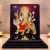 Image 1 of Default Title for the product HD Printed Durga MATA Wooden Idol 4x5 Inch Sacred Portrait Spiritual Showpiece