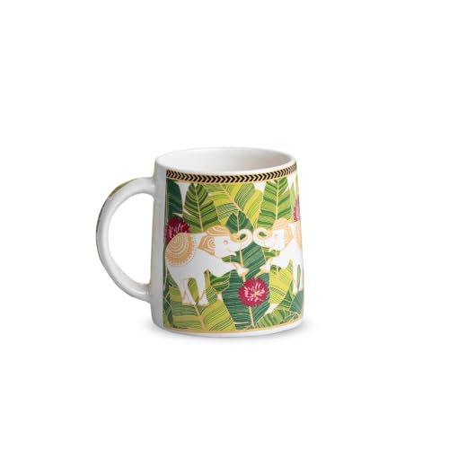 Image 3 of ExclusiveLane Gaj Bagh Decal Ceramic Coffee Mugs Set of 6 330 ml