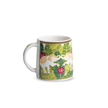 Image 3 of ExclusiveLane Gaj Bagh Decal Ceramic Coffee Mugs Set of 4 330 ml