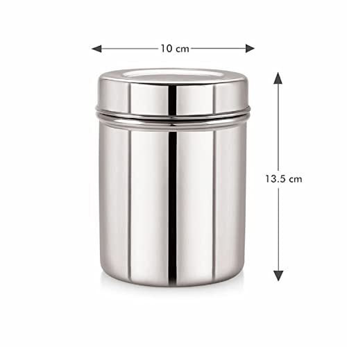 Image 4 of neelam Stainless Steel 10 (22G) Lazer Etching Deep Dabba 1000 ml
