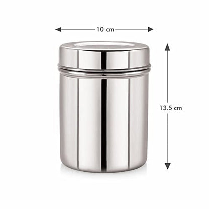 Image 4 of neelam Stainless Steel 10 (22G) Lazer Etching Deep Dabba 1000 ml