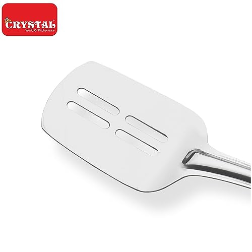 Image 3 of Crystal Slotted Stainless Steel Spatula, Silver