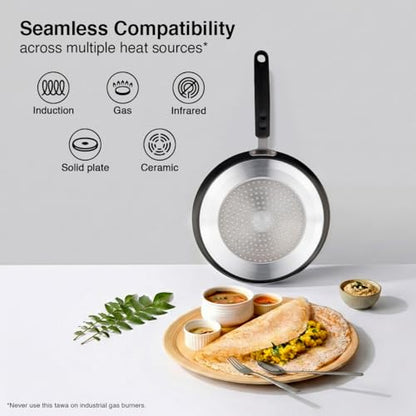 Image 7 of Prestige Omega Deluxe Granite Dosa Tawa, 280 mm, Black, Nonstick Aluminium