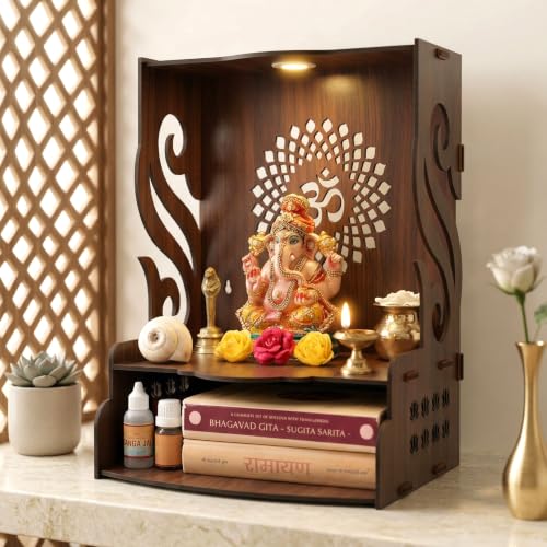 Image 2 of Swan for the product Gift Kya De Wooden Pooja Mandir