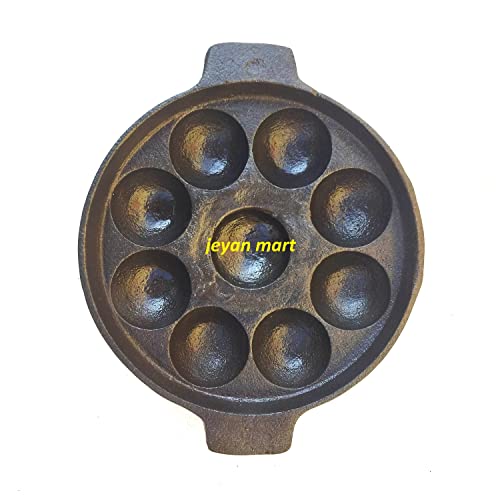 Image 2 of Cast Iron / 9 cavity for the product JEYAN MART Cast Iron Naturally Nonstick Paniyaram Pan