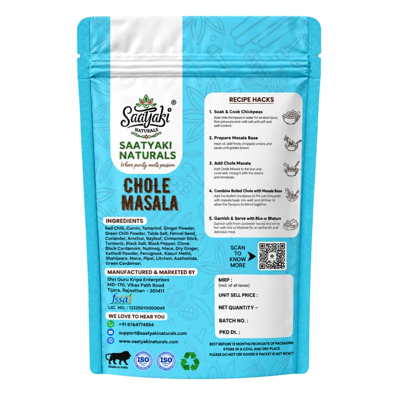 Image 7 of SAATYAKI NATURALS Amritsari Chole Masala