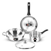 Image 1 of Default Title for the product MILTON Pro Cook 3-Layer Thick Triply Bottom Stainless Steel 4 Pc Kitchen Set