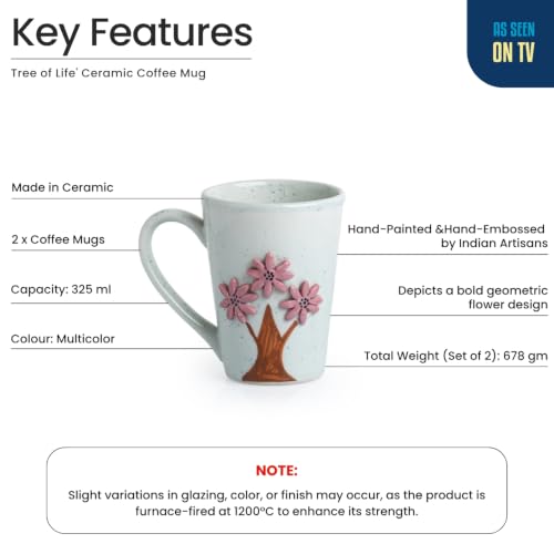 Image 5 of ExclusiveLane Tree of Life Ceramic Coffee Mug 325 ml