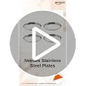 Image 2 of neelam Stainless Steel 9 22G Plate Buffet, 20 cm, Set of 4