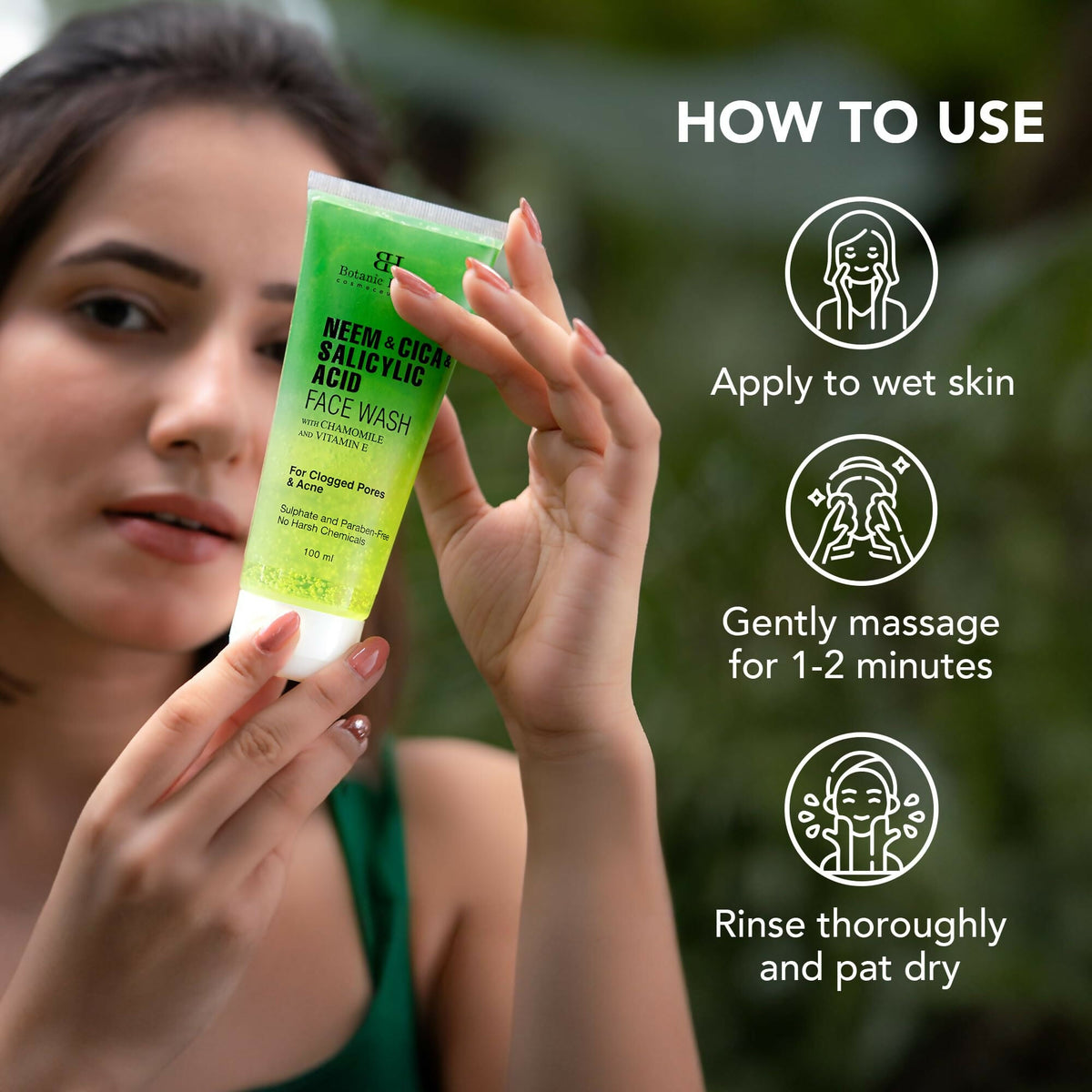 Image 5 of Botanic Hearth Neem, Cica & Salicylic Acid Cleanser Face Wash