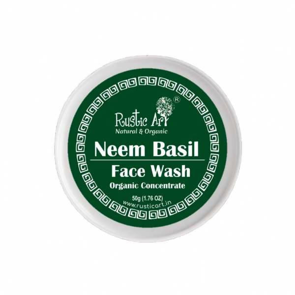 Image 1 of 50 gm / Pack of 1 for the product Rustic Art Neem Basil Face Wash Organic Concentrate