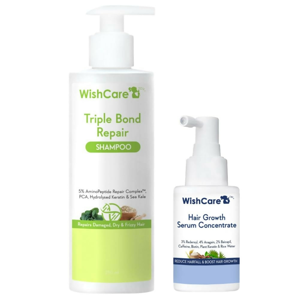 Image 1 of Wishcare Triple Bond Shampoo & Hair Growth Serum Combo