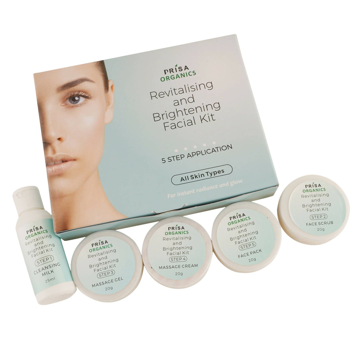 Image 1 of Kit / Pack of 1 for the product Prisa Organics Whitening Facial Kit