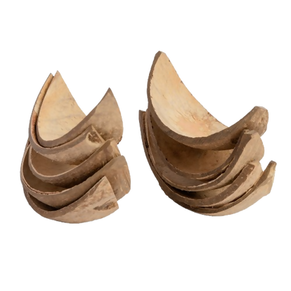 Image 1 of Set of 10 for the product Thenga Coconut Shell Boats
