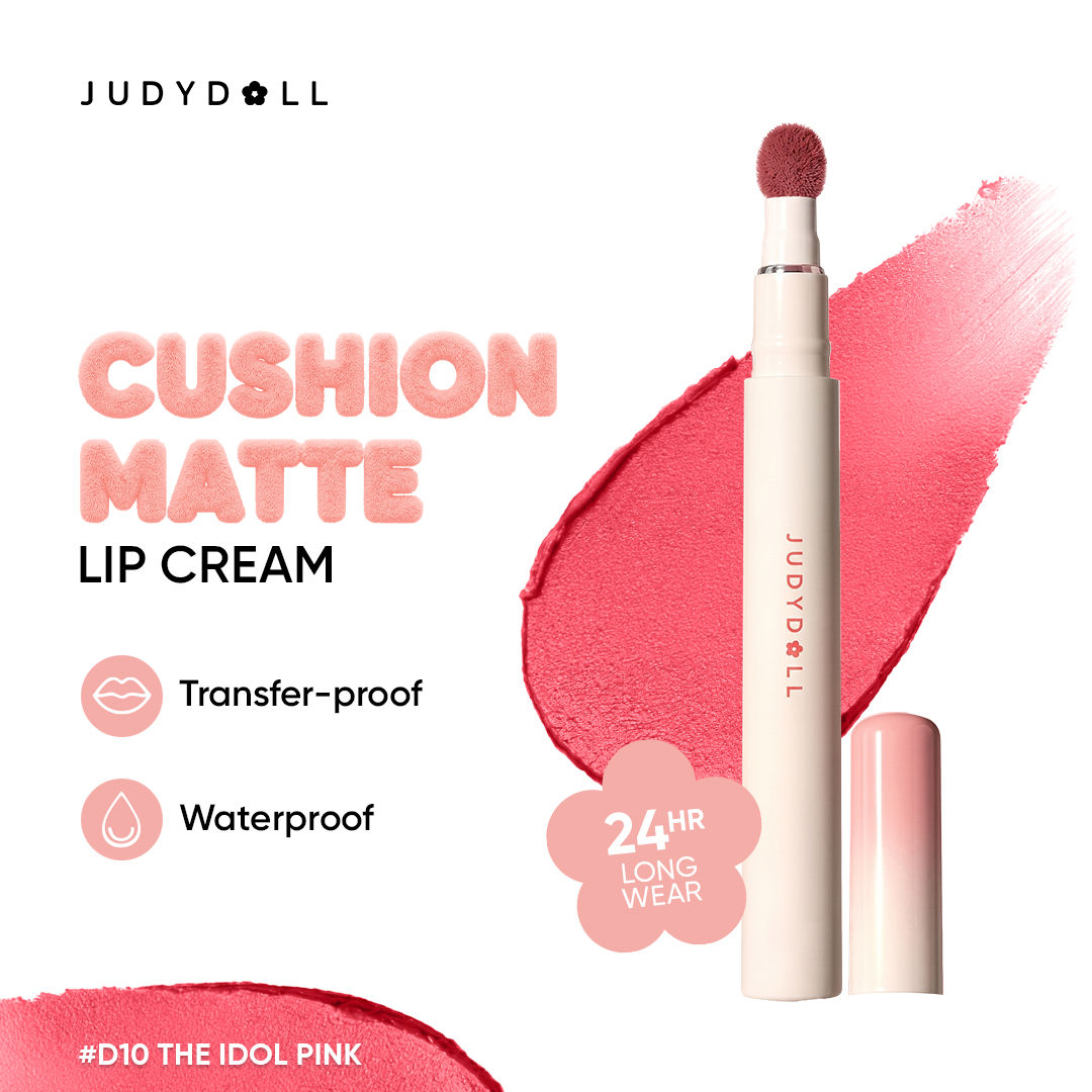 Image 2 of 2.6 ml / D10 The Idol Pink / Pack of 1 for the product JUDYDOLL Cushion Matte Lock Lip Cream