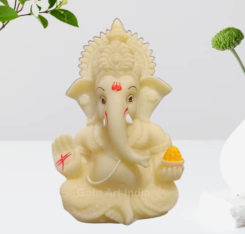 Image 2 of MUKUTIVORYY for the product Gold Art India Ceramic Ganesh Idol