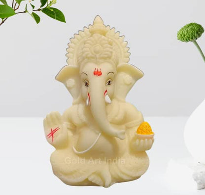 Image 2 of MUKUTIVORYY for the product Gold Art India Ceramic Ganesh Idol