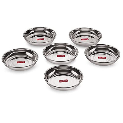 Image 1 of Default Title for the product HAZEL Small Steel Snack Plates, 150 ML, Set of 6