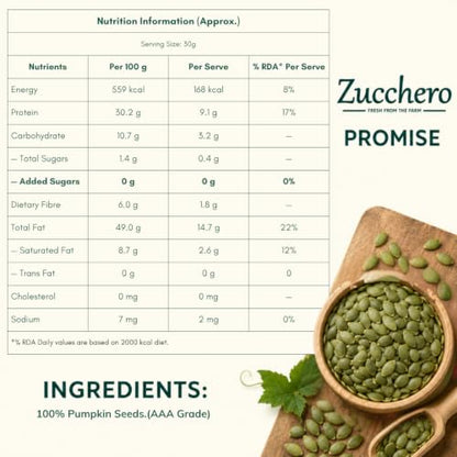 Image 2 of Zucchero Roasted Premium Pumpkin Seed, Lightly Salted, 400g
