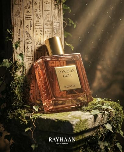 Image 3 of RAYHAAN Tonquin Giza Eau de Parfum, Fragrance, Gold Cap, Textured Glass Bottle