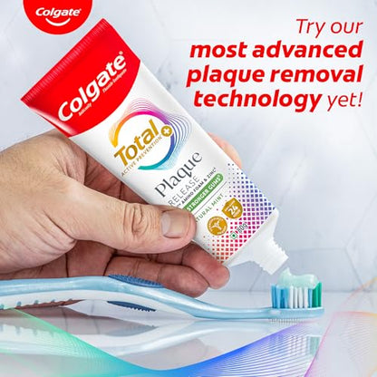 Image 6 of Colgate Total Plaque Release Toothpaste | Tooth Paste with Amino Foam & Zinc | Colgate Paste Toothpaste for Stronger Gums | 3X More Effective at Fighting Plaque - Natural Mint (80gm)(2.8 Ounce)