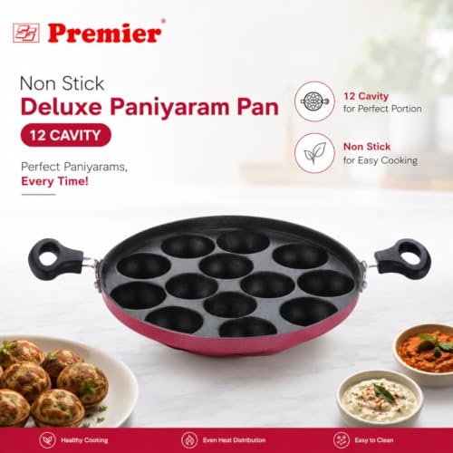 Image 2 of PREMIER Non-Stick Paniyaram Pan 12 Cavity