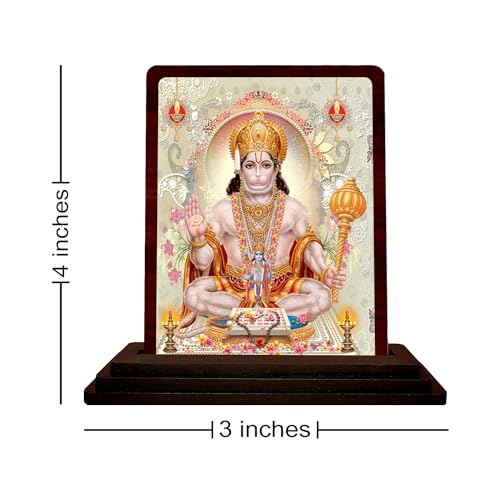 Image 3 of Hanuman ji ki murti (Wooden/Size 7.5X10 cm) Showpiece for Bedroom Figurine for Living Room
