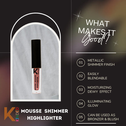 Image 3 of KINDED Mousse Shimmer Highlighter - Rusty Bronze