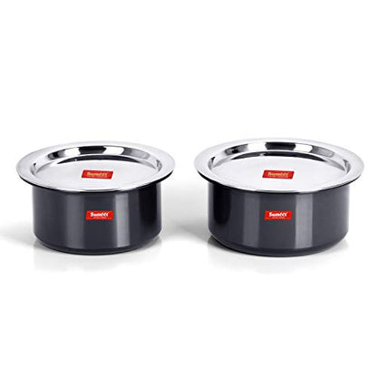 Image 15 of Sumeet Aluminium Hard Anodized Tope Set of 2 Pc