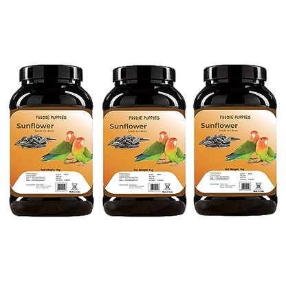 Image 7 of Container - Sunflower Seed 3Kg for the product Foodie Puppies Striped Sunflower Seeds Bird Food