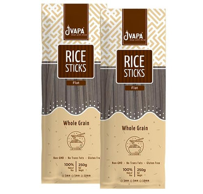 Image 1 of Pack of 1 for the product JVAPA Flat Rice Sticks Noodles - Goodness of Healthy Beans (Red,Black,Mungbean,Soya & Sesame) (2 x 250 gm)
