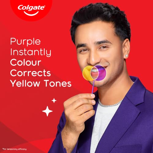 Image 7 of Colgate Visible White Purple Toothpaste, Teeth Whitening Toothpaste Whitens Yellow Teeth, Enamel-Safe Daily Use (2 Pack 100g+20g/3.5oz+0.7oz)