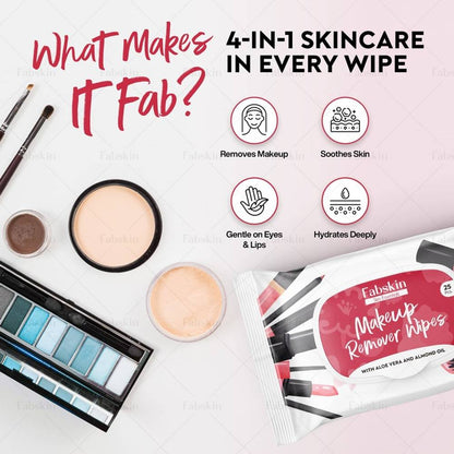 Image 3 of Fabskin Makeup Remover Wet Wipes For Face Cleaning For Women