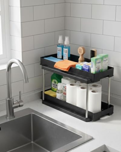 Image 2 of HomeWiz Sink Organizer 2-Tier 44x33x19 cm
