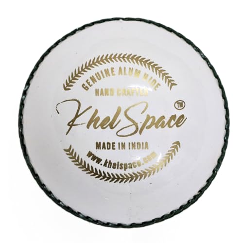 Image 1 of 1 for the product KHELSPACE KS-20 Leather White Cricket Ball