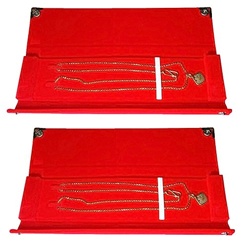 Image 1 of Default Title for the product atorakushon Pack of 2 Necklace Chain Bracelet Storage Box (Red)