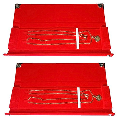 Image 1 of Default Title for the product atorakushon Pack of 2 Necklace Chain Bracelet Storage Box (Red)